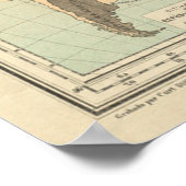 ヴィンテージアルゼンチンの地図(1882年) ポスター (角)