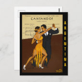 ヴィンテージアルゼンチンタンゴ南米トラベル ポストカード (正面/裏面)