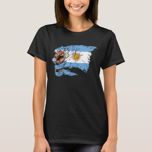 ヴィンテージアルゼンチン国旗のプライドアルゼンチン Tシャツ (正面)