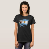 ヴィンテージアルゼンチン国旗のプライドアルゼンチン Tシャツ (正面フル)