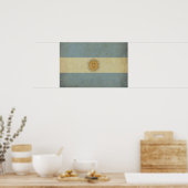 ヴィンテージアルゼンチン国旗 ポスター (キッチン)