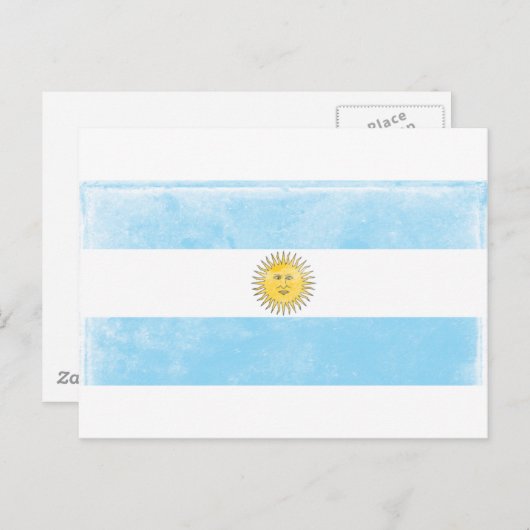 ヴィンテージアルゼンチン国旗 ポストカード (正面/裏面)