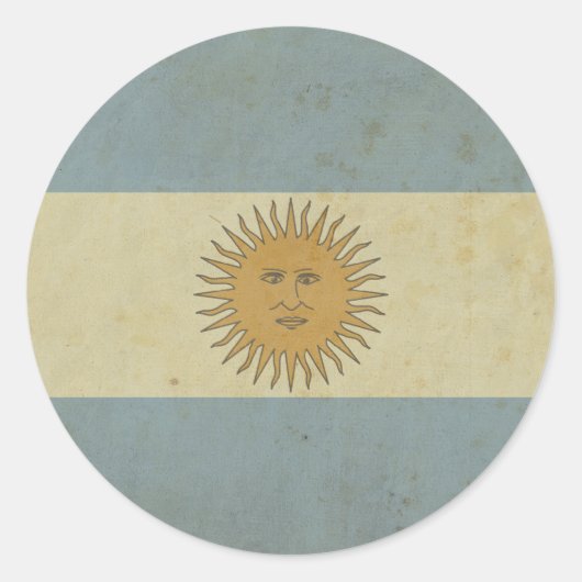 ヴィンテージアルゼンチン国旗 ラウンドシール (正面)
