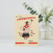 ヴィンテージアルゼンチン航空旅行 ポストカード (スタンド正面)