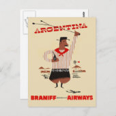 ヴィンテージアルゼンチン航空旅行 ポストカード (正面/裏面)