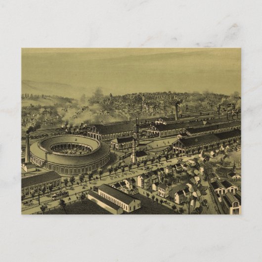ヴィンテージアルトオナPAの絵図(1895) ポストカード (正面)