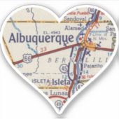 ヴィンテージアルバカーキの地図 シール (正面)