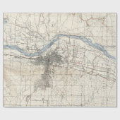 ヴィンテージアルバカーキニューメキシコ地形図 ラッピングペーパー (フラット)