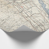 ヴィンテージアルバカーキニューメキシコ地形図 ラッピングペーパー (コーナー)