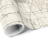 ヴィンテージアルバカーキニューメキシコ地形図 ラッピングペーパー (ロールコーナー)