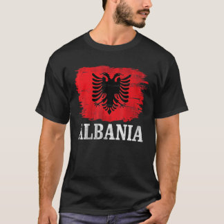 ヴィンテージアルバニア国旗 Tシャツ