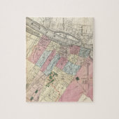 ヴィンテージアルバニーNYの地図(1874) ジグソーパズル (縦)