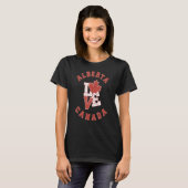 ヴィンテージアルバータカナダラブカナダ国旗 Tシャツ (正面フル)