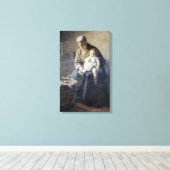 ヴィンテージアルバートノイフーズ母子 キャンバスプリント (インサイチュ (ウッドフロア))