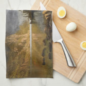 ヴィンテージアルバートビエルシュタットインディアンスピア魚釣り キッチンタオル (四つ折り)