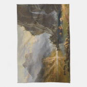 ヴィンテージアルバートビエルシュタットインディアンスピア魚釣り キッチンタオル (縦)