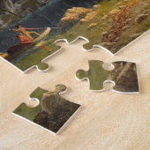 ヴィンテージアルバートビエルシュタットインディアンスピア魚釣り ジグソーパズル (側面)