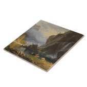 ヴィンテージアルバートビエルシュタットインディアンスピア魚釣り タイル (側面)