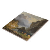 ヴィンテージアルバートビエルシュタットインディアンスピア魚釣り タイル (側面)