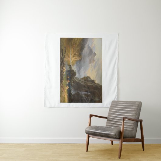 ヴィンテージアルバートビエルシュタットインディアンスピア魚釣り タペストリー (インサイチュ(横))