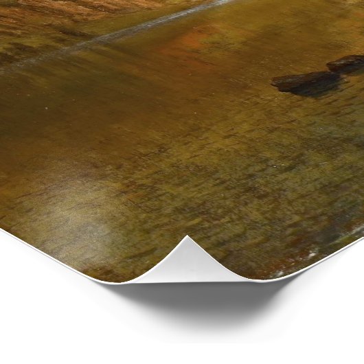 ヴィンテージアルバートビエルシュタットインディアンスピア魚釣り ポスター (コーナー)