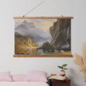 ヴィンテージアルバートビエルシュタットインディアンスピア魚釣り 吊り下げ型タペストリー (寝室)