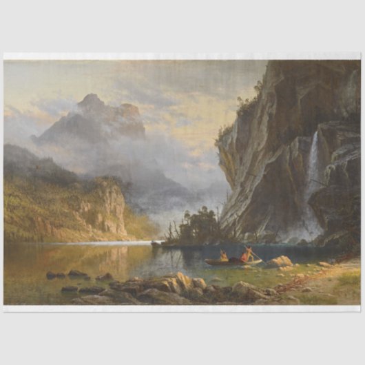 ヴィンテージアルバートビエルシュタットインディアンスピア魚釣り 薄葉紙 (正面)