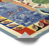 ヴィンテージアルバートリチャード大学サッカーの地図 ポスター (角)