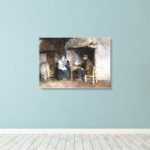 ヴィンテージアルバート・ノイフイA農夫の家族で昼食 キャンバスプリント (インサイチュ (ウッドフロア))