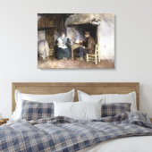 ヴィンテージアルバート・ノイフイA農夫の家族で昼食 キャンバスプリント (インサイチュ (寝室))