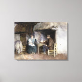 ヴィンテージアルバート・ノイフイA農夫の家族で昼食 キャンバスプリント (正面)