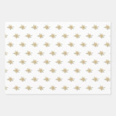 ヴィンテージアルパインエーデルワイスナチュラル ラッピングペーパーシート (正面2)