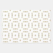 ヴィンテージアルパインエーデルワイスナチュラル ラッピングペーパーシート (正面)