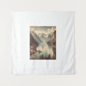 ヴィンテージアルパインレイクランドスケープ タペストリー (正面)