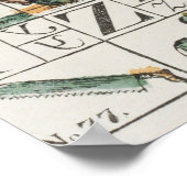 ヴィンテージアルファベットと数字 ポスター (角)