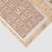 ヴィンテージアルファベットタイポグラフィ数理コラージュ 薄葉紙 (詳細)