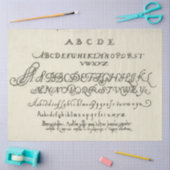 ヴィンテージアルファベットデコパージュティッシュペーパー 薄葉紙 (クラフト)