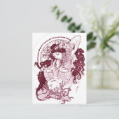 ヴィンテージアルフォノースミュシャアート ポストカード (スタンド正面)