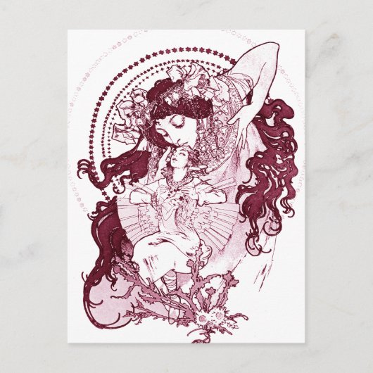 ヴィンテージアルフォノースミュシャアート ポストカード (正面)