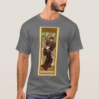 ヴィンテージアルフォンスミュシャロレンザッチオ垂直バナー Tシャツ