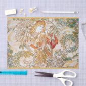 ヴィンテージアルフォンスミュシャ女神 薄葉紙 (クラフト)