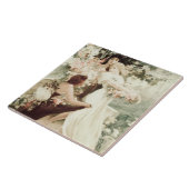 ヴィンテージアルフォンスミュシャ春精神 タイル (側面)