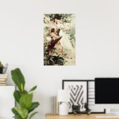 ヴィンテージアルフォンスミュシャ春精神 ポスター (ホームオフィス)