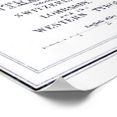 ヴィンテージアルプス地質図(1876) ポスター (角)