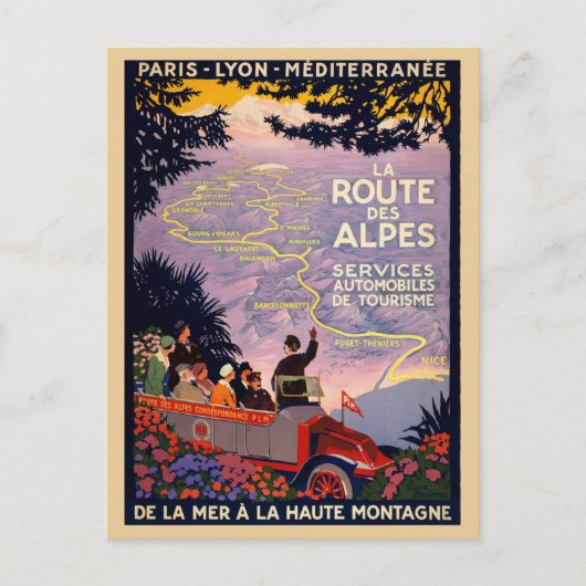 ヴィンテージアルプス観光旅行 ポストカード (正面)