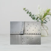 ヴィンテージアルミニウム航空機皮膚 箔シーズンポストカード (立ち正面)