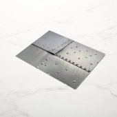 ヴィンテージアルミニウム航空機皮膚 箔シーズンポストカード (回転した状態)