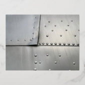 ヴィンテージアルミニウム航空機皮膚 箔シーズンポストカード (正面)