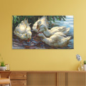 ヴィンテージアレクサンダー・コスター四アヒルの池 キャンバスプリント (インサイチュ (リビング))