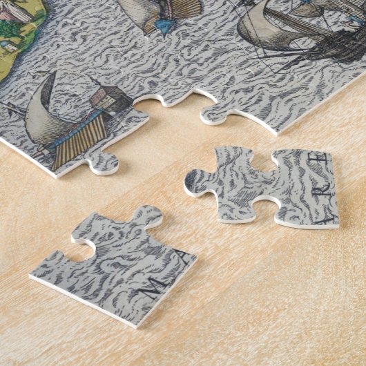 ヴィンテージアレクサンドリアジョージブラウンの地図 ジグソーパズル (側面)